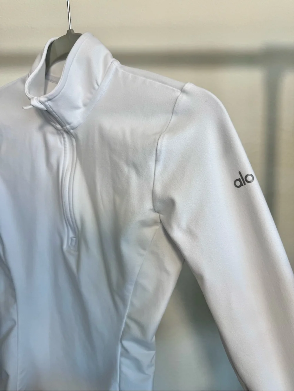 ALO Yoga Alosoft 1/2 Zip Rapid Pullover White XS